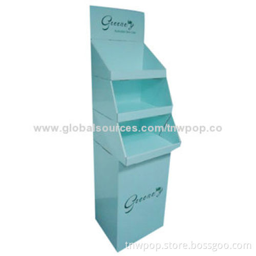 Fashionable POP floor display stand, show different products together, customized size and design